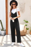 Pocketed Spaghetti Strap Wide Leg Jumpsuit - Flyclothing LLC