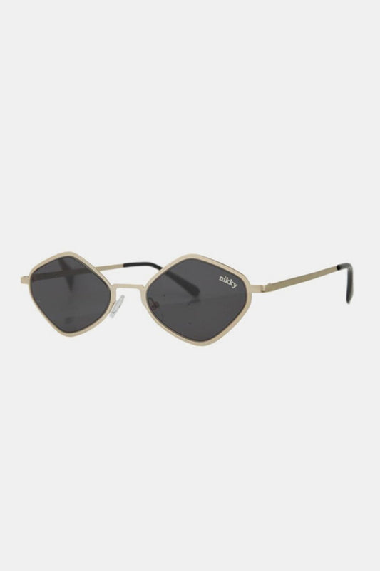 Nicole Lee USA Metal Frame Geometric Sunglasses - Trendsi