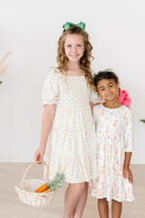 Marvelous Marigolds Smocked Ruffle Dress