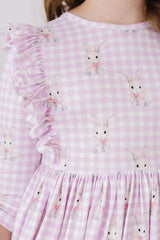 Baby Bunnies 3/4 Sleeve Ruffle Twirl Dress - Mila & Rose ®