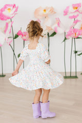 Hoppy Easter Smocked Ruffle Dress