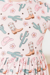 Cactus Cowgirl S/S Pocket Twirl Dress