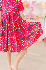 Polka Dot Party S/S Pocket Twirl Dress