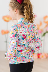 Petal Power Full-Zip Ruffle Active Jacket