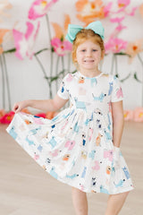 Puppy Pals S/S Pocket Twirl Dress - Mila & Rose ®