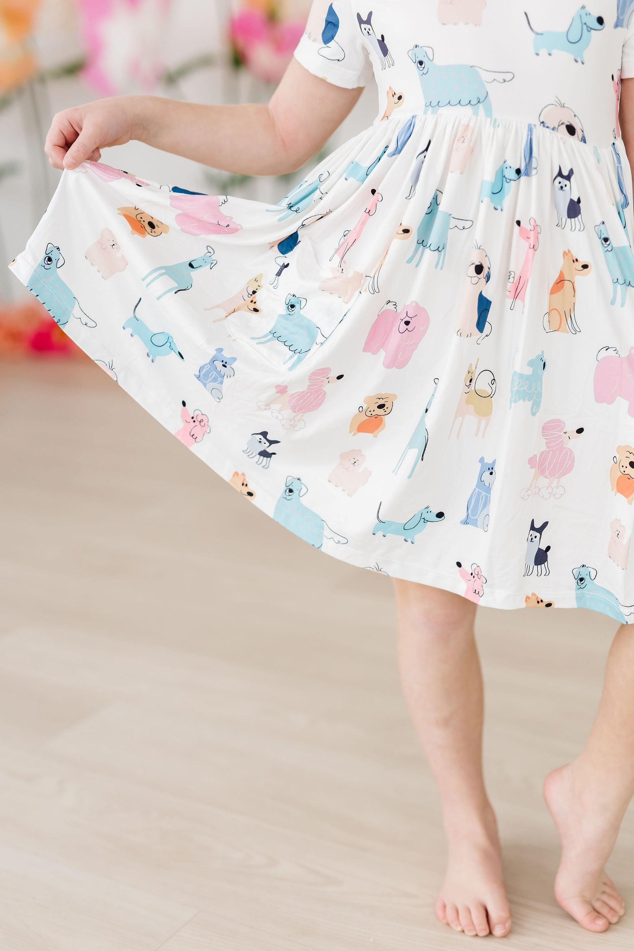 Puppy Pals S/S Pocket Twirl Dress - Mila & Rose ®