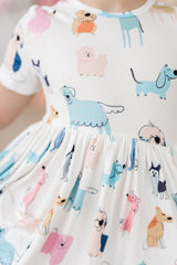 Puppy Pals S/S Pocket Twirl Dress - Mila & Rose ®