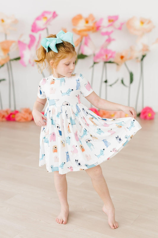 Puppy Pals S/S Pocket Twirl Dress - Mila & Rose ®