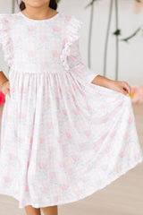 Ribbons & Roses 3/4 Sleeve Ruffle Twirl Dress - Mila & Rose ®