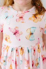 Butterfly Kisses S/S Pocket Twirl Dress - Mila & Rose ®