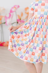 Rainbow Ribbons S/S Pocket Twirl Dress