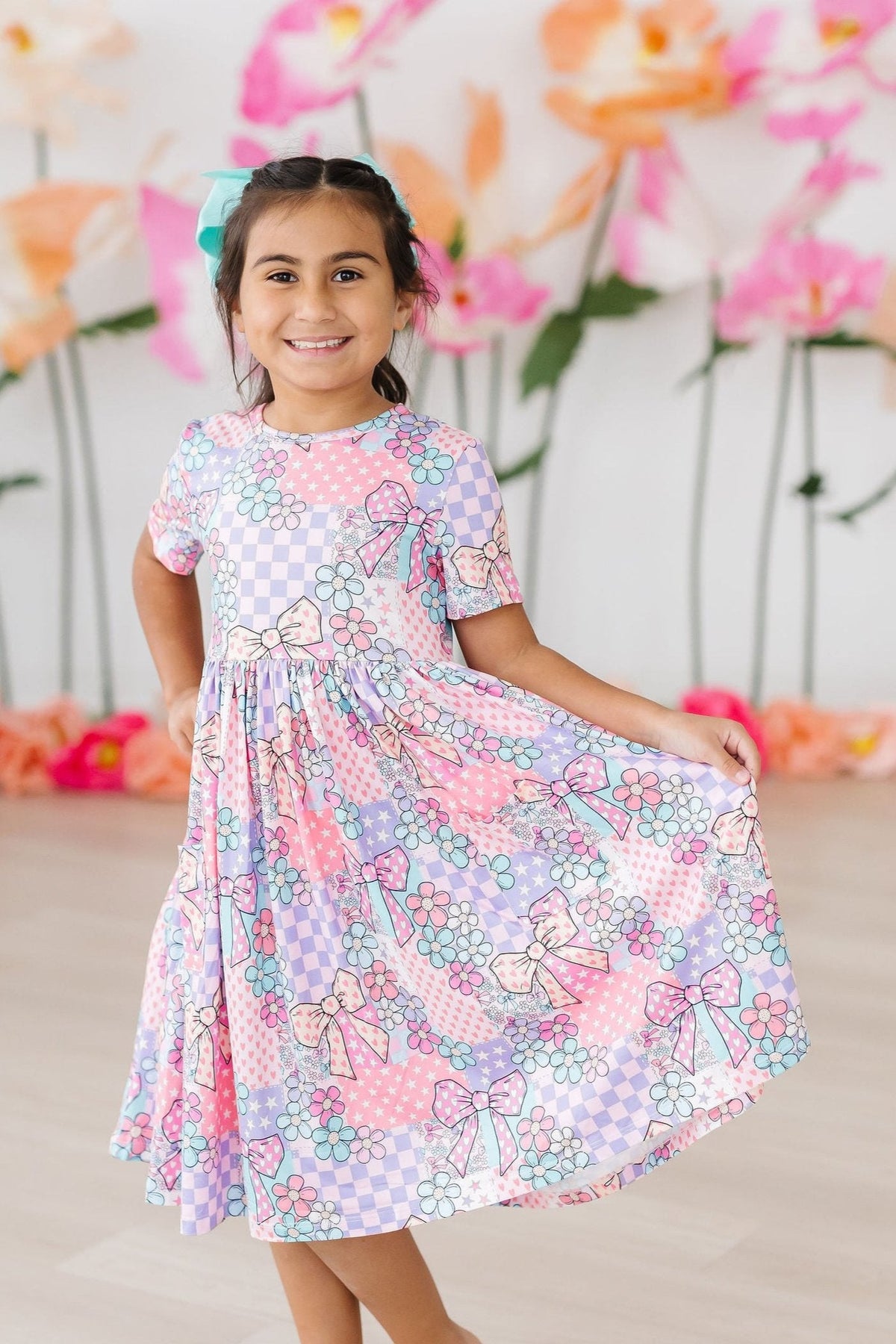 Patchwork Princess S/S Pocket Twirl Dress