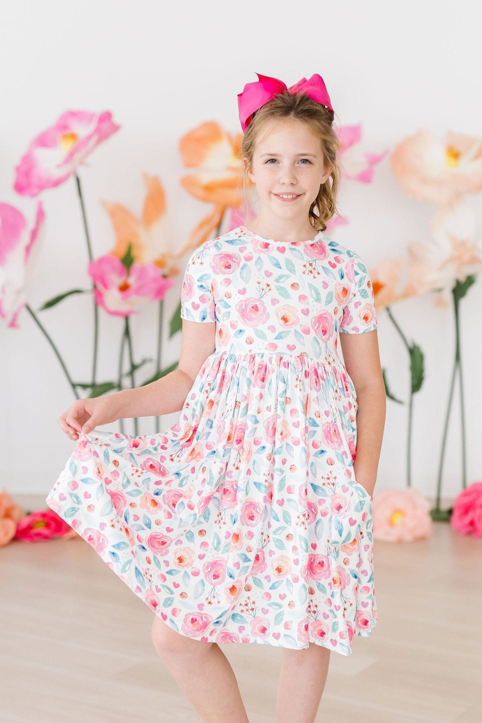 Rosettes S/S Pocket Twirl Dress - Mila & Rose ®