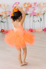 Neon Coral Tank Tutu Leotard