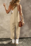 Pocketed Spaghetti Strap Wide Leg Jumpsuit - Flyclothing LLC