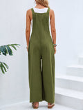 Full Size Square Neck Wide Strap Overalls - Trendsi