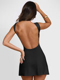 Backless Wide Strap Mini Dress - Trendsi