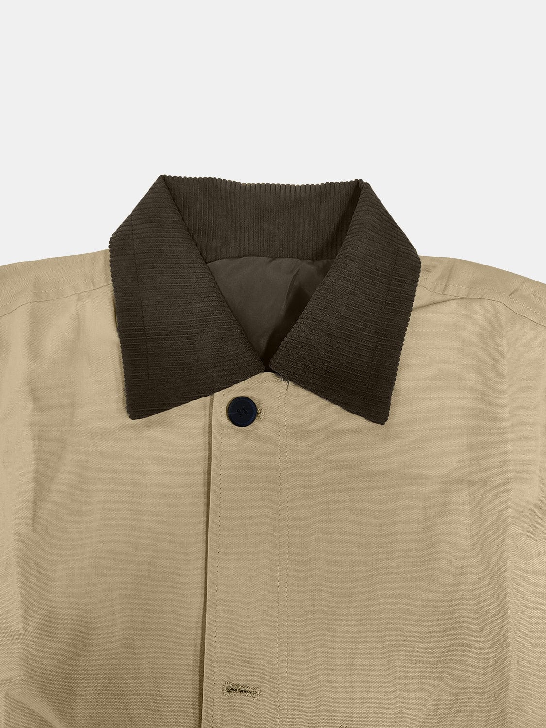 Collared Neck Long Sleeve Trench Coat - Trendsi