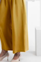 Wide Leg Elastic Waist Pants Trendsi