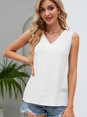 V-Neck Wide Strap Tank - Flyclothing LLC