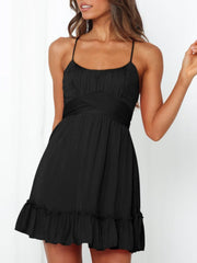 Tied Crisscross Scoop Neck Cami Dress