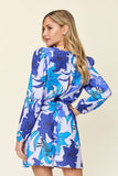 Double Take Full Size Floral Long Sleeve Romper with Pockets - Flyclothing LLC