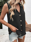 Full Size Johnny Collar Button Up Tank Trendsi