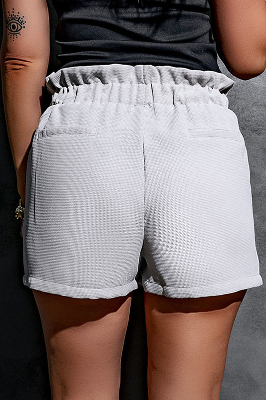 Paperbag Shorts with Pockets Trendsi