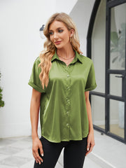 Button Up Short Sleeve Shirt - Flyclothing LLC