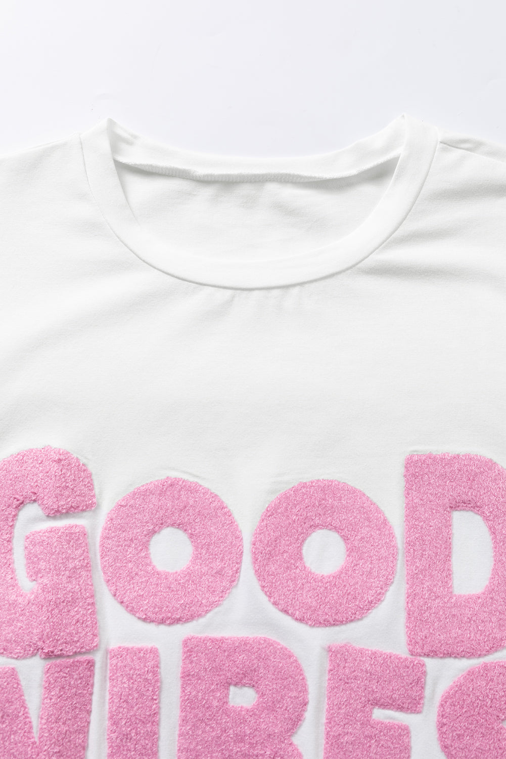 GOOD VIBES Round Neck Half Sleeve T-Shirt - Flyclothing LLC