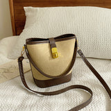 PU Leather Bucket Crossbody Bag - Flyclothing LLC