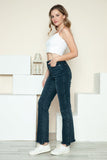 Judy Blue Full Size Button Fly Hem Destroy Straight Jeans - Trendsi