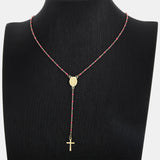 Stainless Steel Beaded Cross Necklace - Flyclothing LLC