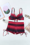 Drawstring Sweetheart Neck Bikini Set - Flyclothing LLC