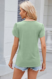 V-Neck Petal Sleeve T-Shirt - Flyclothing LLC