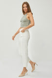 RISEN Full Size High Waist Rolled Hem Straight Jeans - Trendsi