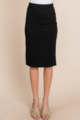 BOMBOM Elastic Waist Pencil Skirt - Trendsi