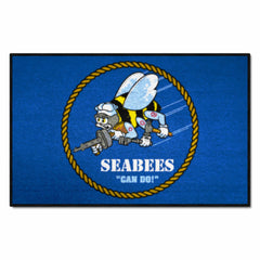 U.S. Navy Starter Mat Accent Rug - 19in. x 30in. - U.S. Navy - SEABEES