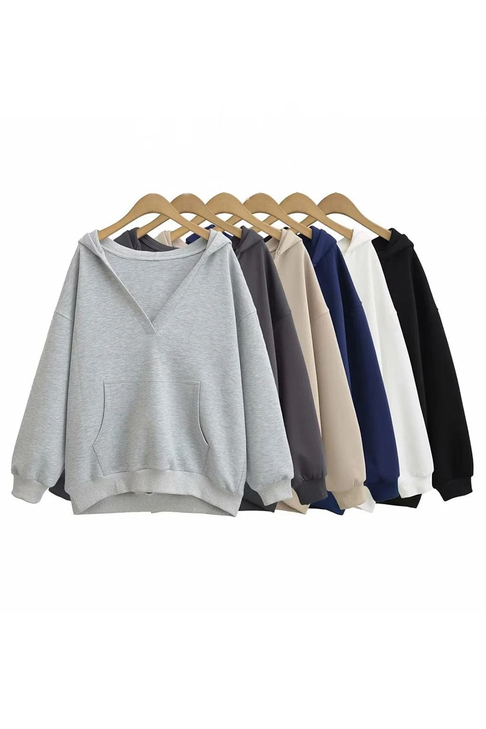 Basic Bae Air Scuba Kangaroo Pocket Long Sleeve Hoodie - Trendsi