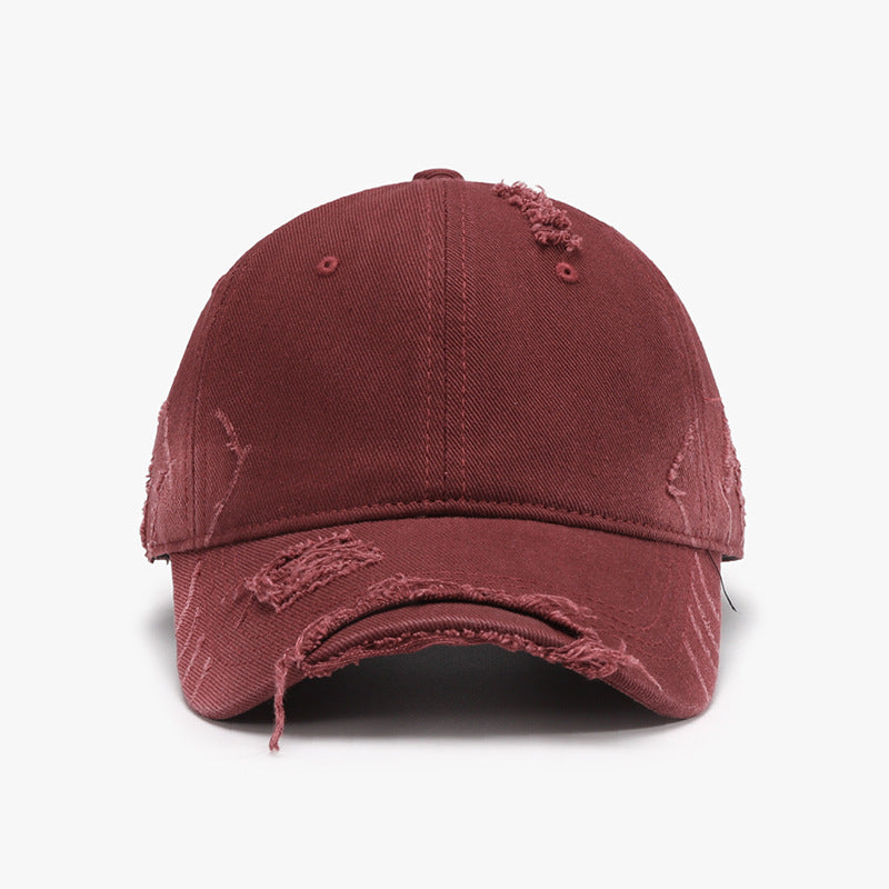 Distressed Adjustable Cotton Hat Trendsi