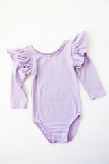 Lavender L/S Flutter Sleeve Leotard