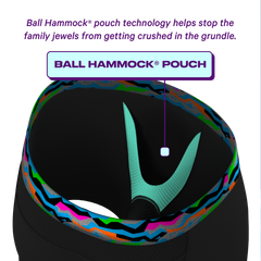 The 80s Called | Black and Neon paradICE™ Cooling Ball Hammock® Pouch Underwear