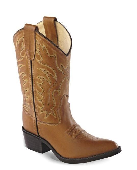 Old West Tan Canyon Children's Narrow J Toe Boots - Old West