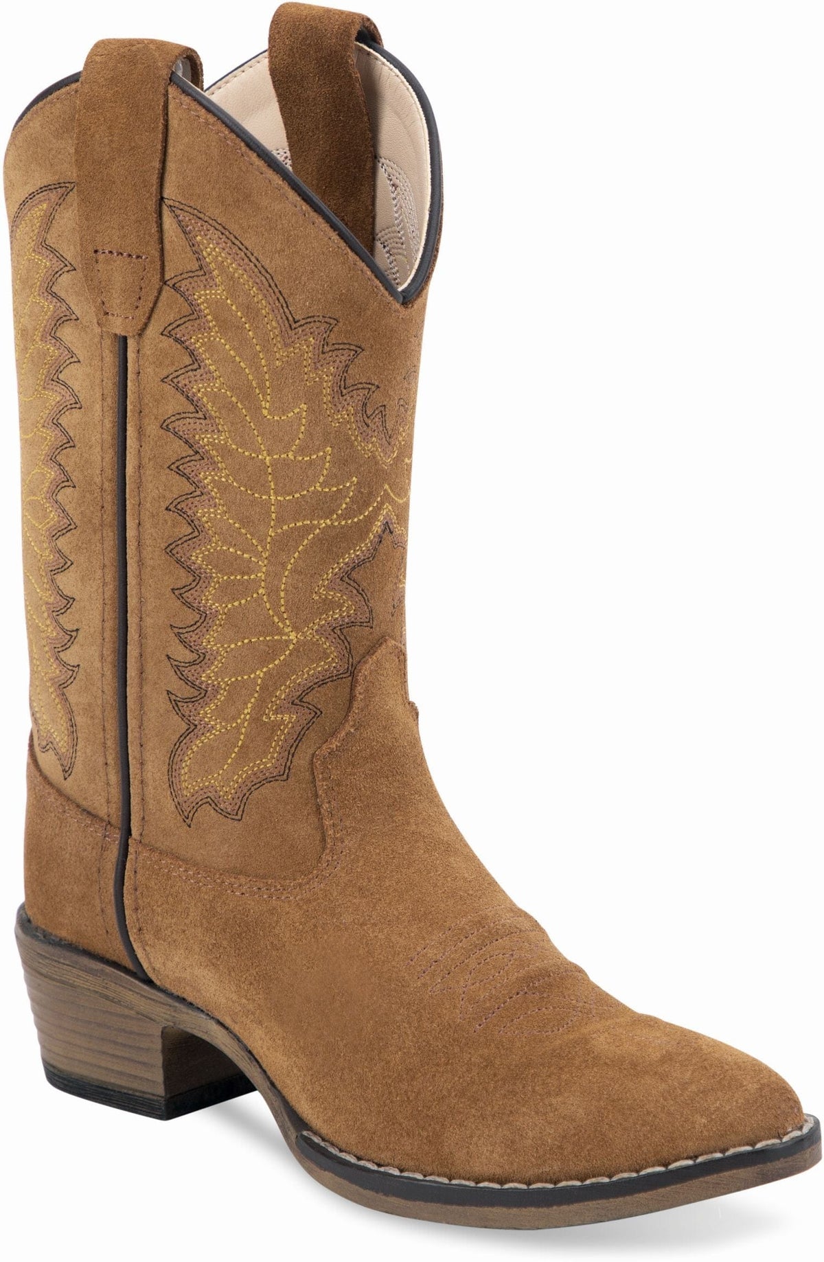 Old West Light Brown Suede Children's Western Boots - Old West