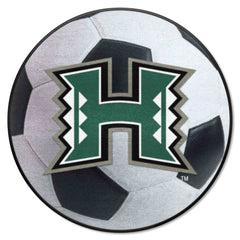 Hawaii Rainbows Soccer Ball Rug - 27in. Diameter