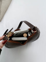 PU Leather Shoulder Bag with EarPods Bag - Trendsi