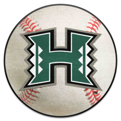 Hawaii Rainbows Baseball Rug - 27in. Diameter