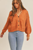 MABLE Long Sleeve Button Down Sweater Cardigan - Trendsi