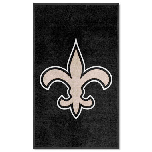 New Orleans Saints 3X5 High-Traffic Mat with Durable Rubber Backing - Portrait Orientation - New Orleans Saints