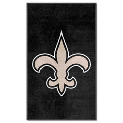 New Orleans Saints 3X5 High-Traffic Mat with Durable Rubber Backing - Portrait Orientation